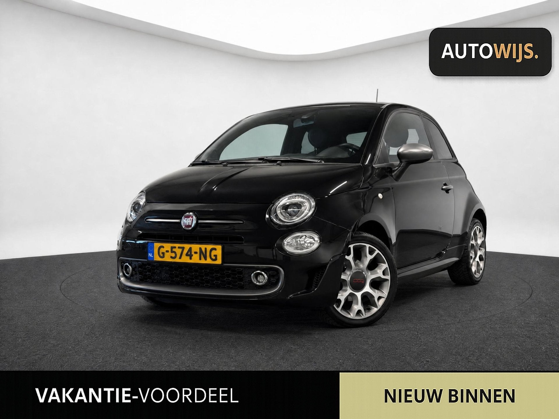 Fiat 500 1.2|SPORT|500S|LED|AUT|NL AUTO|69PK, Auto's, Fiat, Dealer onderhouden, Parkeersensor, Gebruikt, 4 cilinders