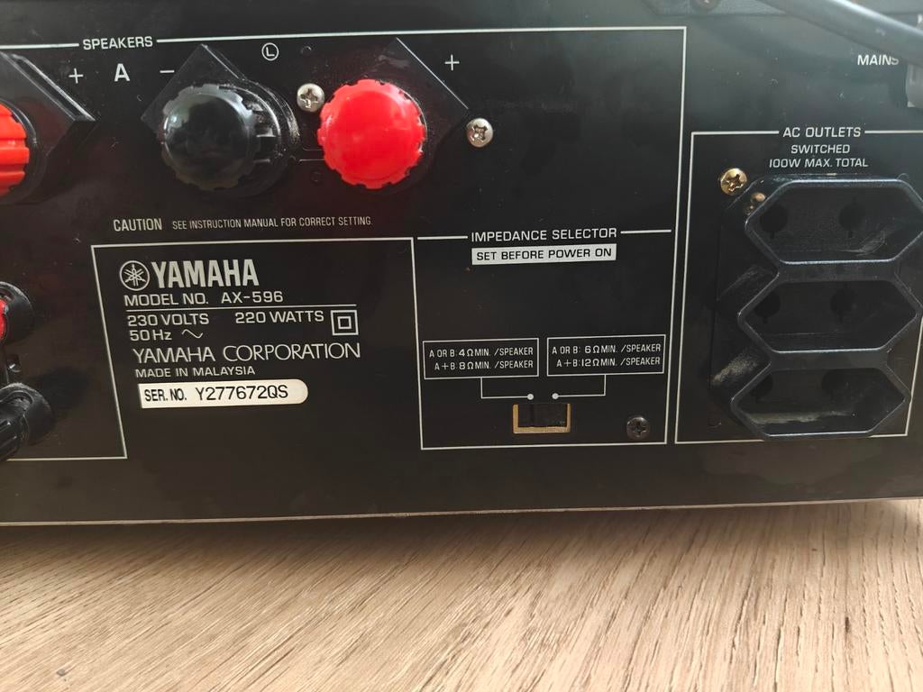 Yamaha AX-596 Natural Sound Stereo Versterker, Ophalen, Gebruikt, Yamaha, 120 watt of meer