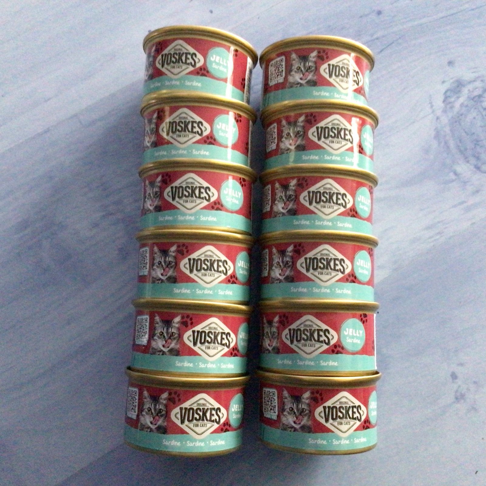 12x Voskes - Kattenvoer - Gelei Sardine - 85 gr, Ophalen of Verzenden, Kat