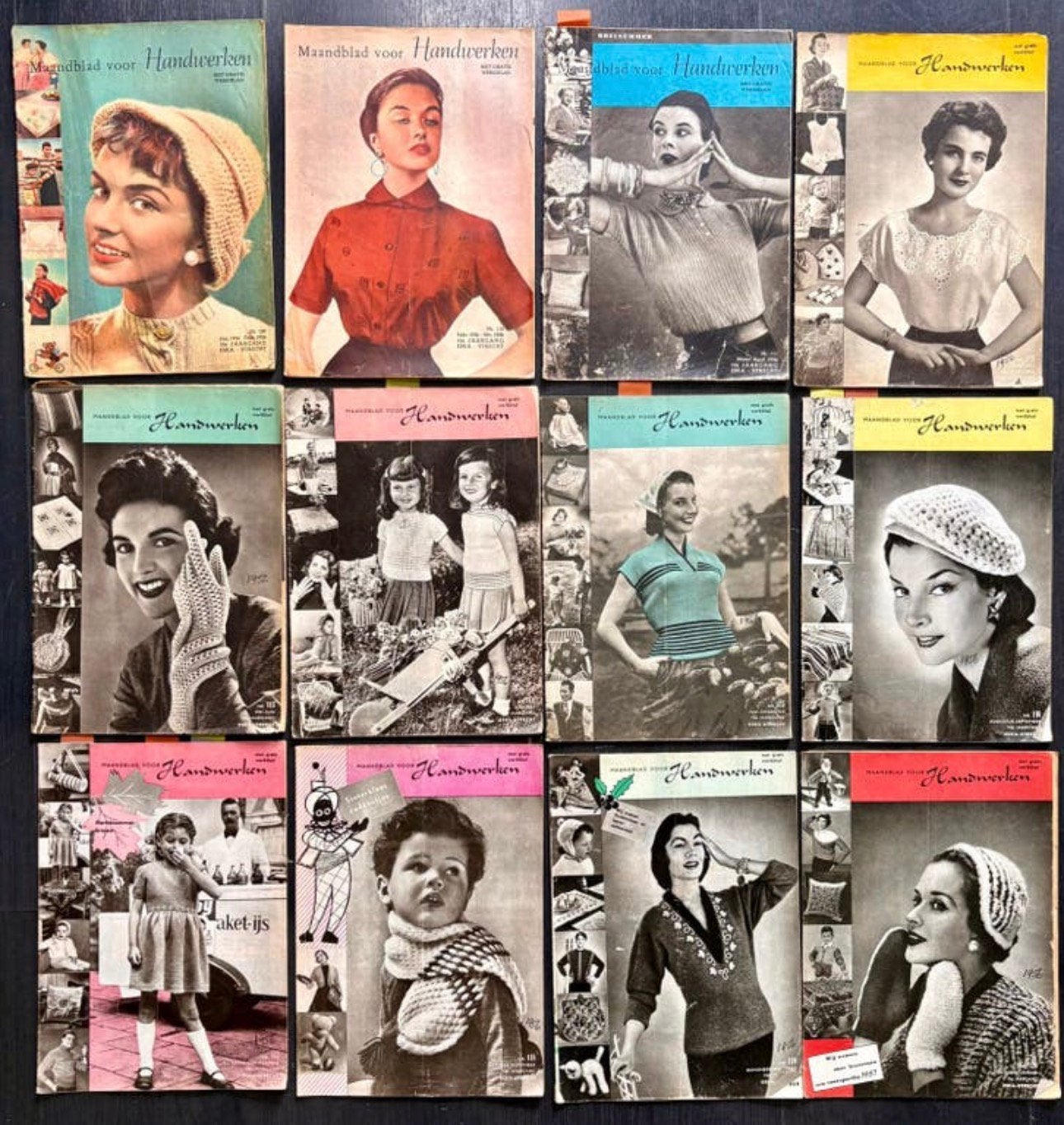 1956 complete jaargang Handwerken, Ophalen of Verzenden, Gebruikt, Breien of Haken, Patroon of Boek