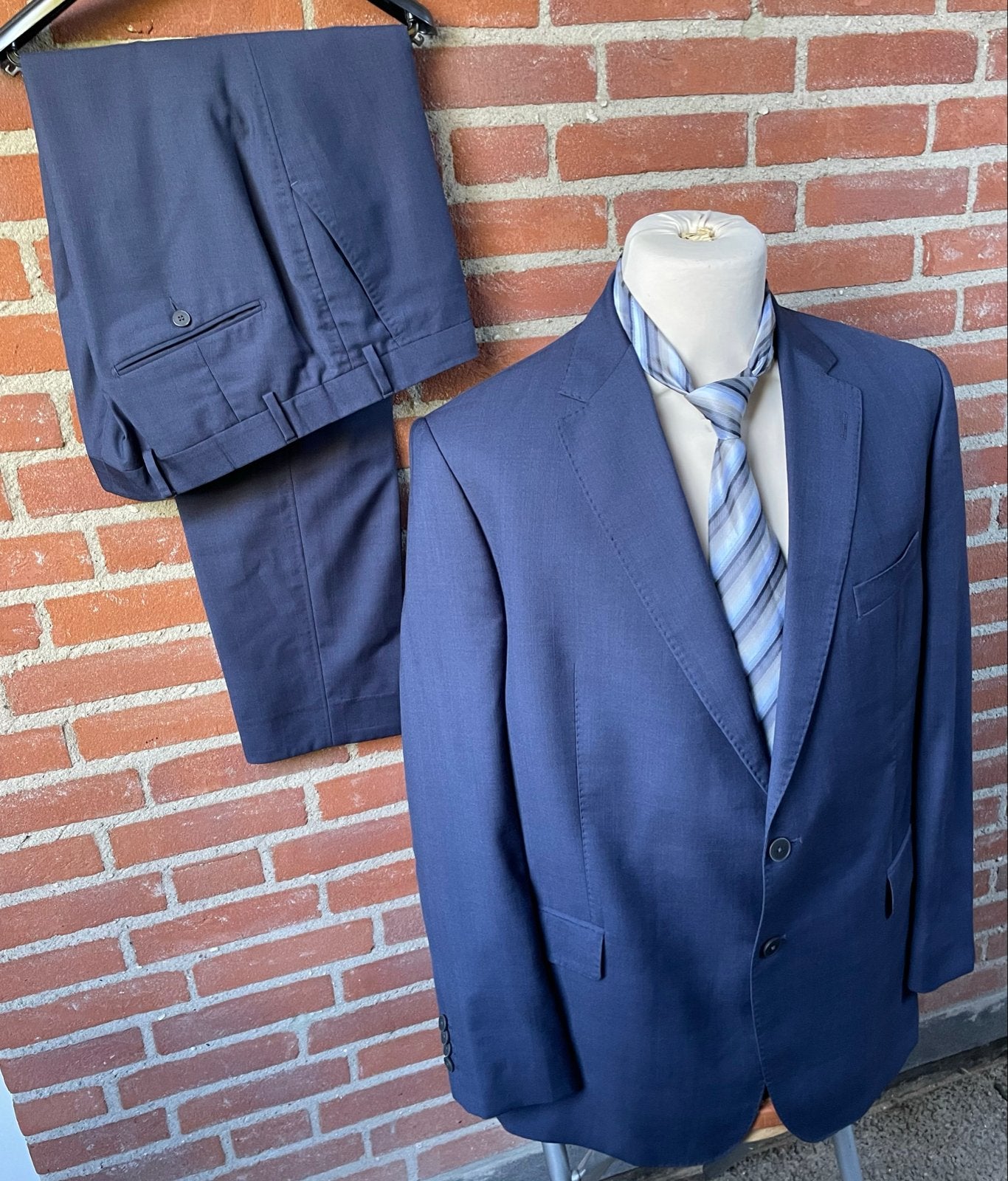 THE SOCIETY SHOP Maat Pak Zegna Traveller Wol Mt XL, Kleding | Heren, Ophalen of Verzenden, Zo goed als nieuw, Overige maten, Blauw