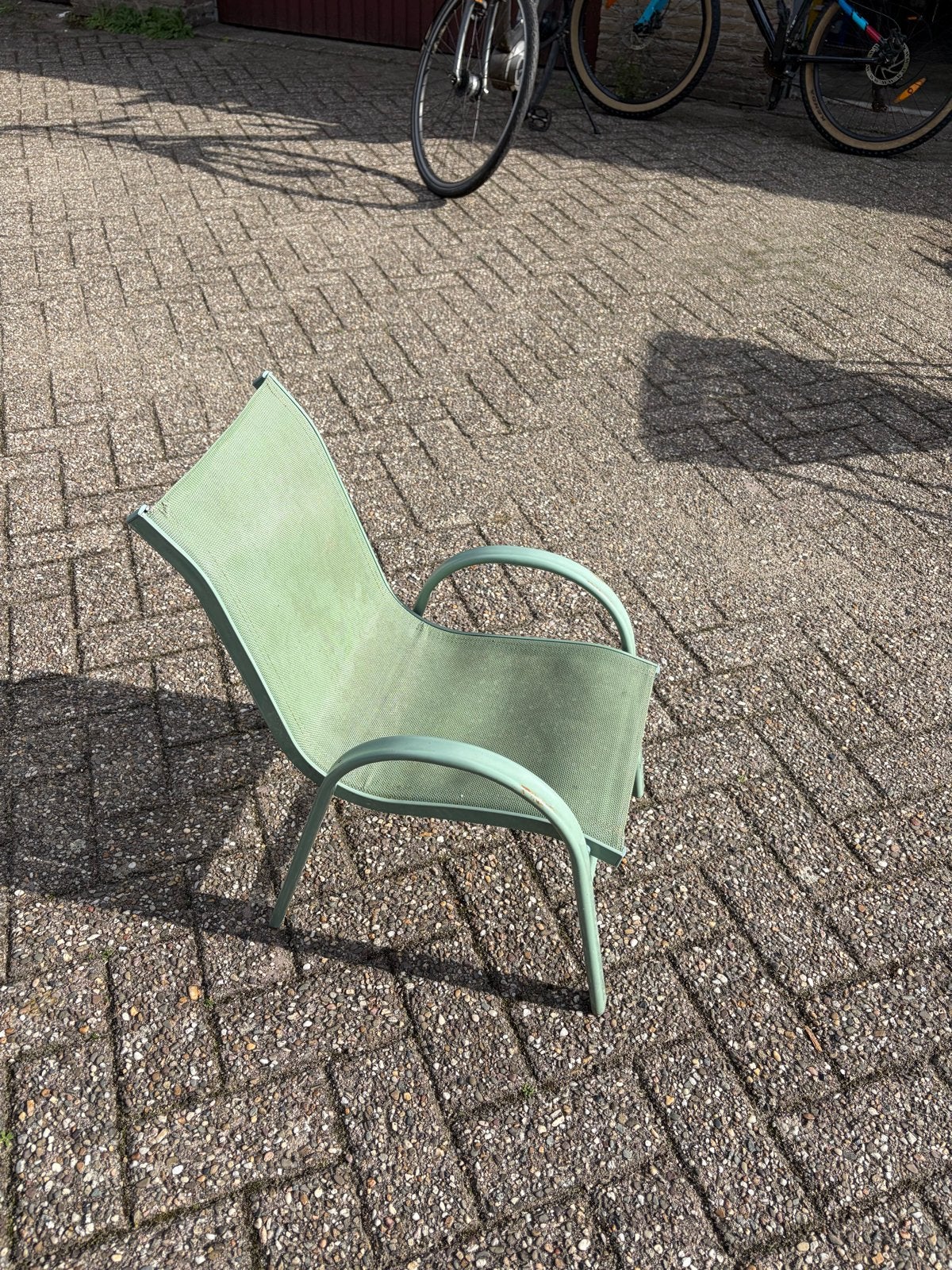 Kinderstoeltje groen - Gratis af te halen, Ophalen, Gebruikt, Metaal