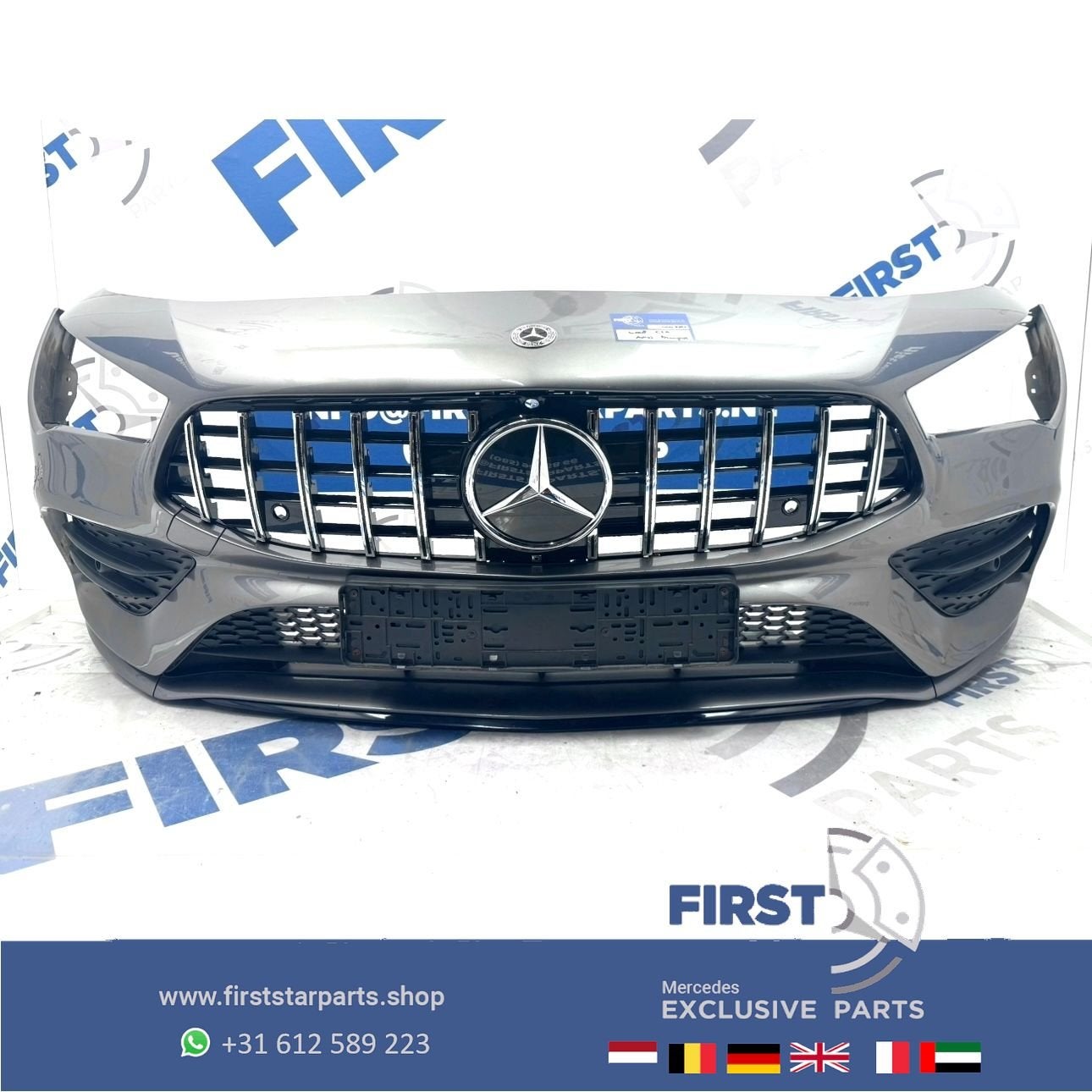 W118 BUMPER C118 X118 CLA AMG LINE VOORBUMPER COMPLEET + GT, Gebruikt, -, Voor, Ophalen of Verzenden