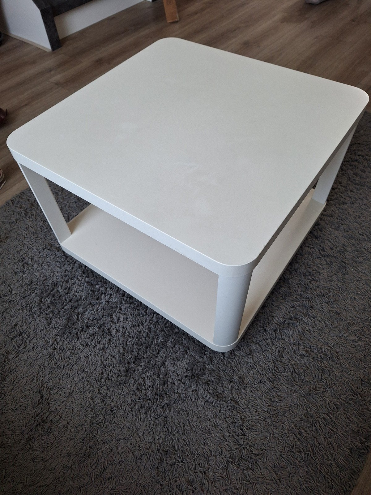 Wit vierkant tafeltje op wielen, Ophalen, Gebruikt, 50 tot 100 cm, Vierkant