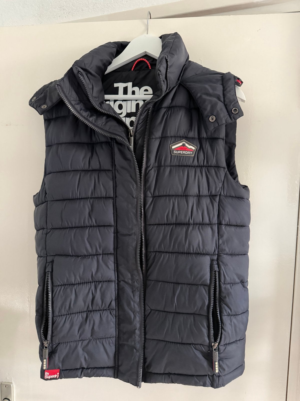 Superdry Bodywarmer Fuji Jkt - Donkerblauw - Maat XL, Ophalen of Verzenden, Zo goed als nieuw, Maat 56/58 (XL), Blauw