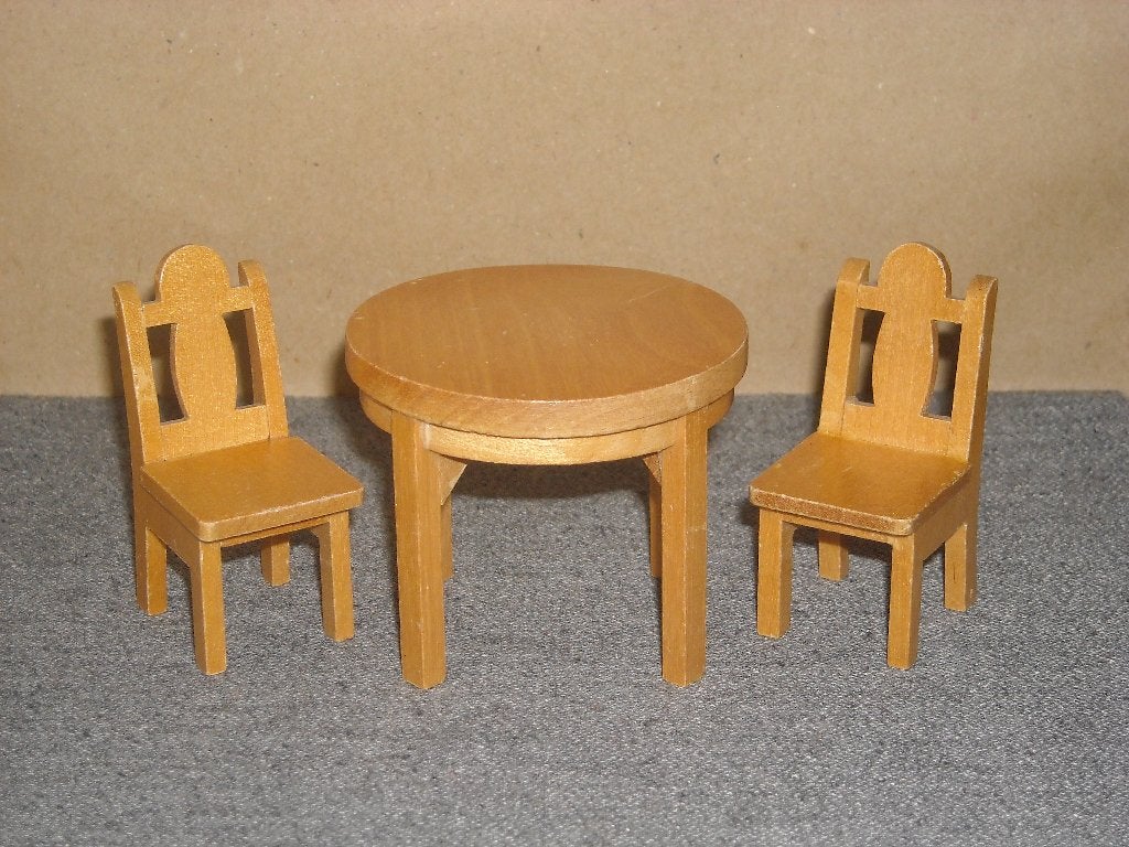 Lundby tafel en 2 stoelen, Ophalen of Verzenden, Gebruikt, Poppenhuis