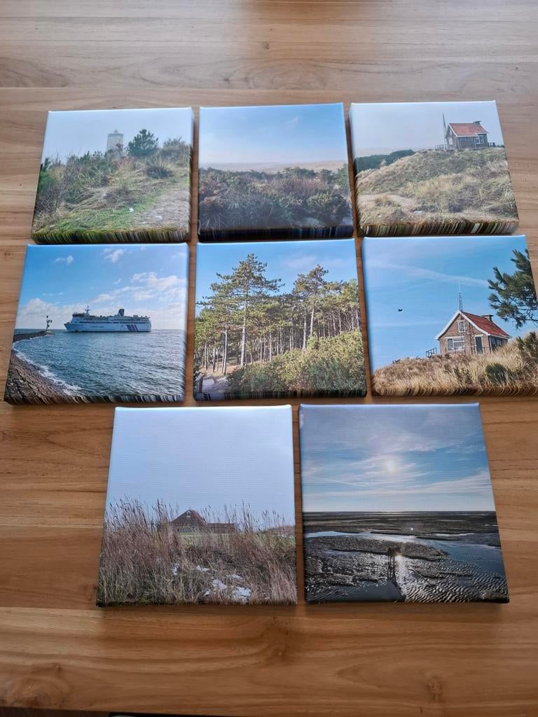 Terschelling foto canvas wand collage, Huis en Inrichting, Ophalen, Foto of Poster, 75 cm of meer