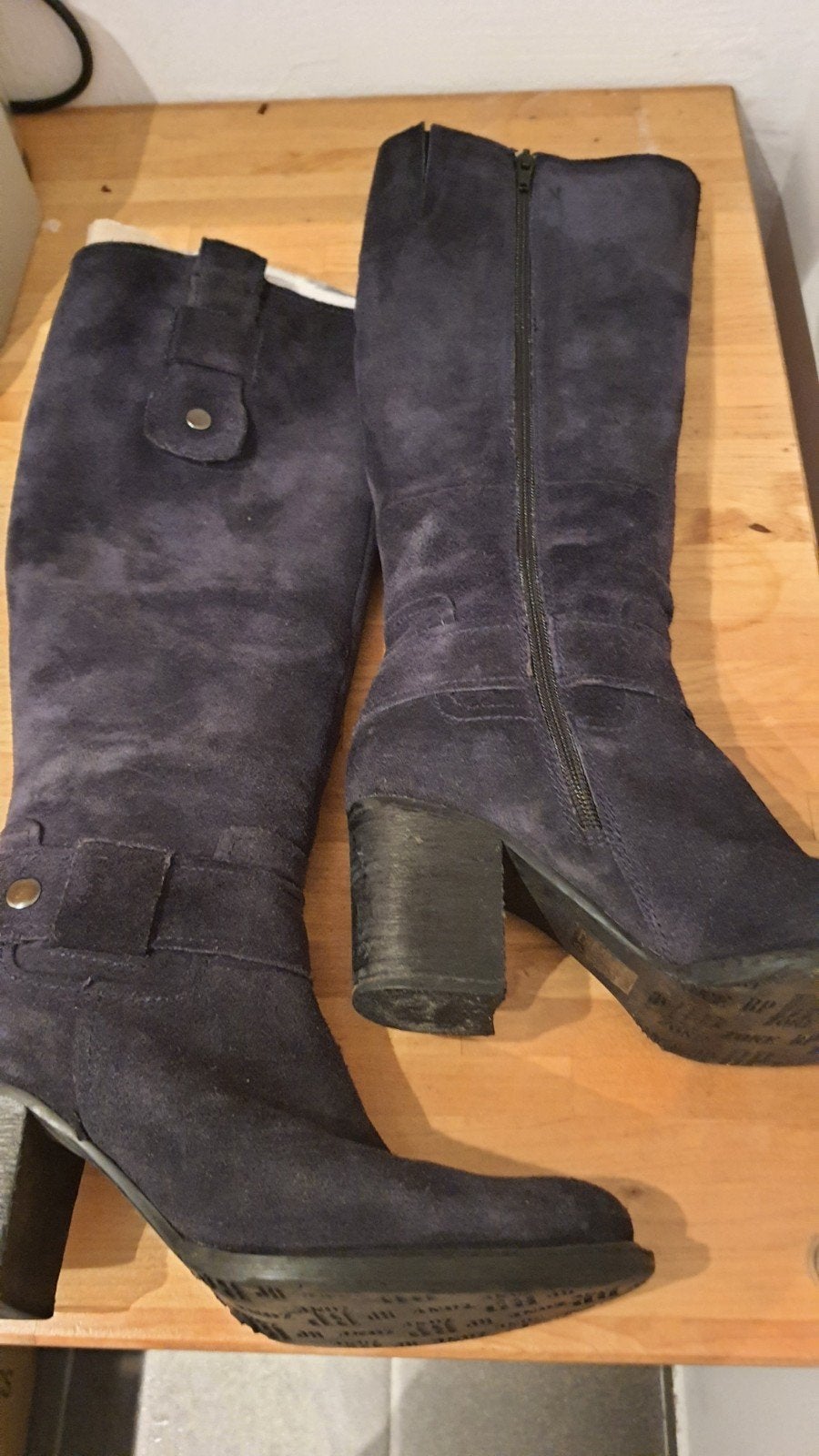 BP zone donker blauwe hoge suède laarzen maat 37, Ophalen of Verzenden, Zo goed als nieuw, Blauw, Hoge laarzen