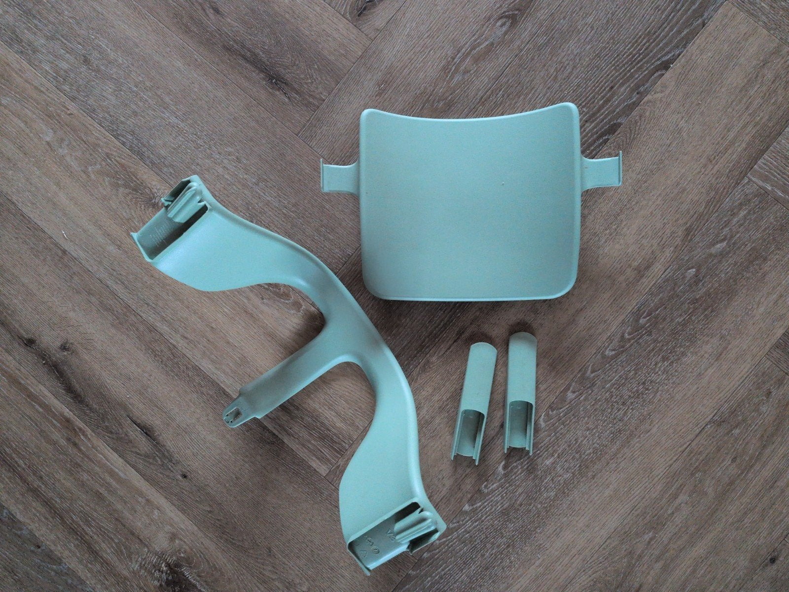 Babyset Stokke Tripp Trapp, mosgroene, zgan, Ophalen of Verzenden, Zo goed als nieuw, Meegroeistoel