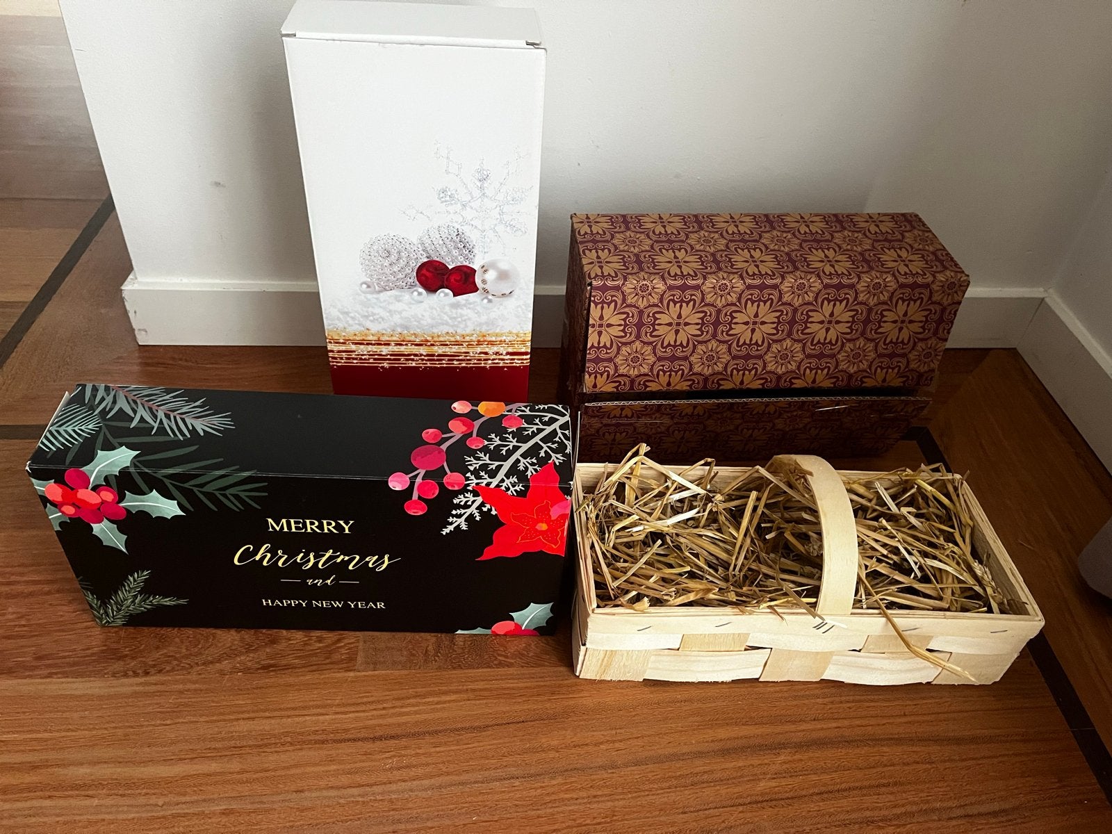 Kerstdozen - wijndoos - kistje, Ophalen of Verzenden, Zo goed als nieuw