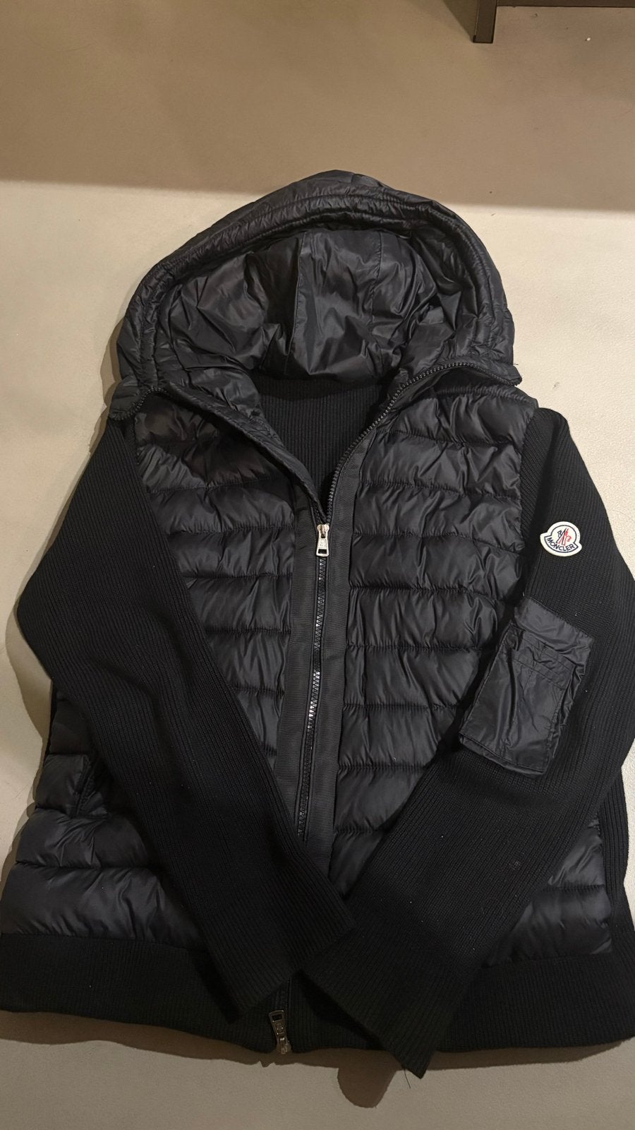Moncler Cardigan Zwart Maat XS, Ophalen of Verzenden, Zo goed als nieuw, Overige maten, Zwart