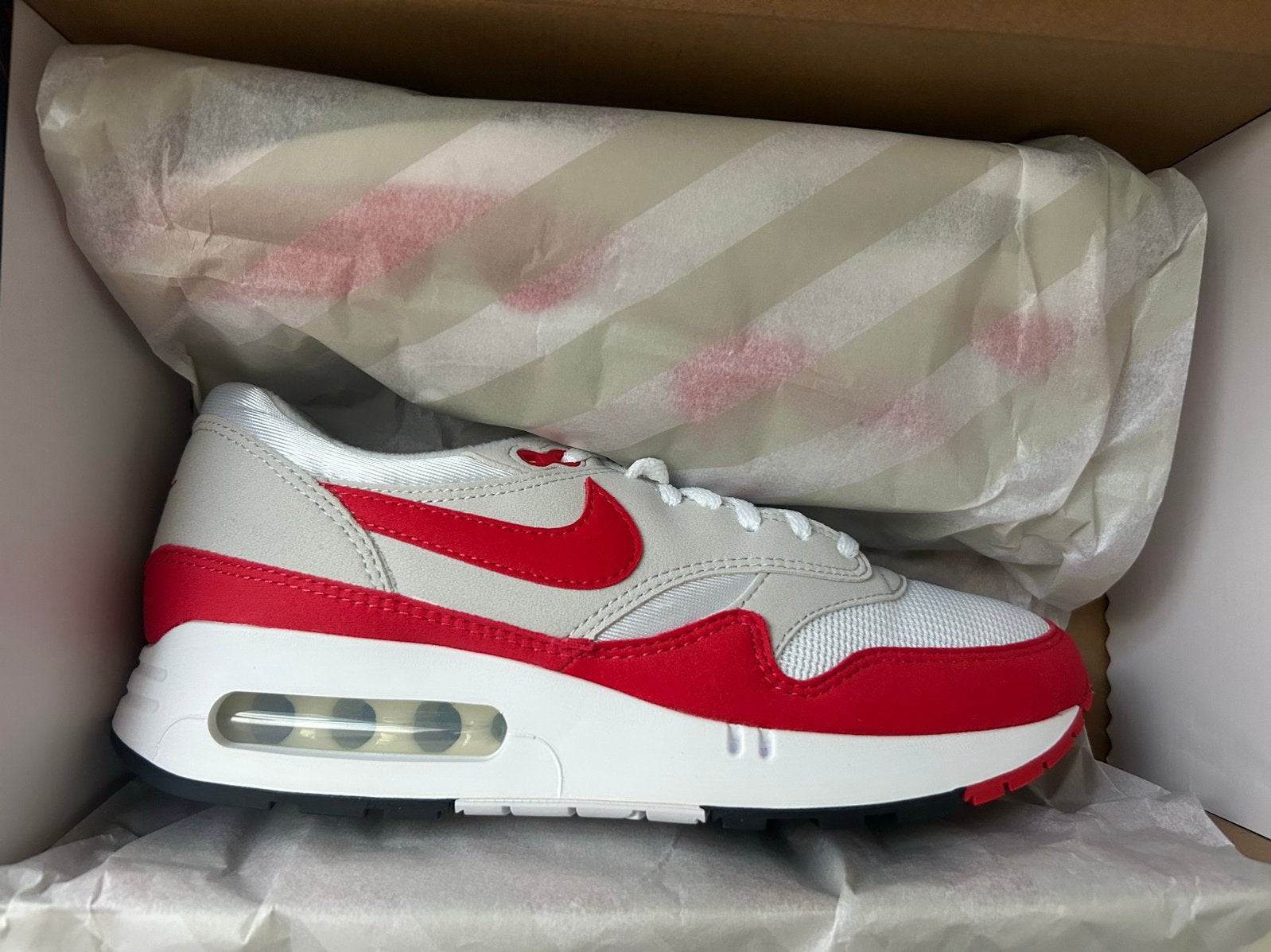 Nike Air Max 1 'OG Big Bubble 40 University Red', Overige kleuren, Nieuw, Ophalen of Verzenden, Sneakers of Gympen