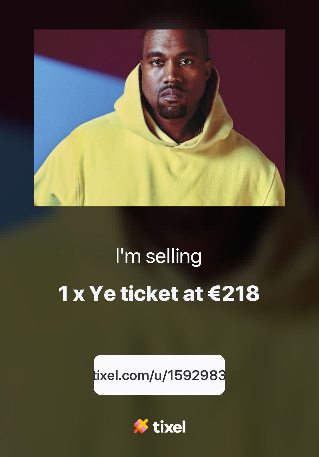 Kanye West 6/6 Arnhem concert ticket, Tickets en Kaartjes, Eén persoon