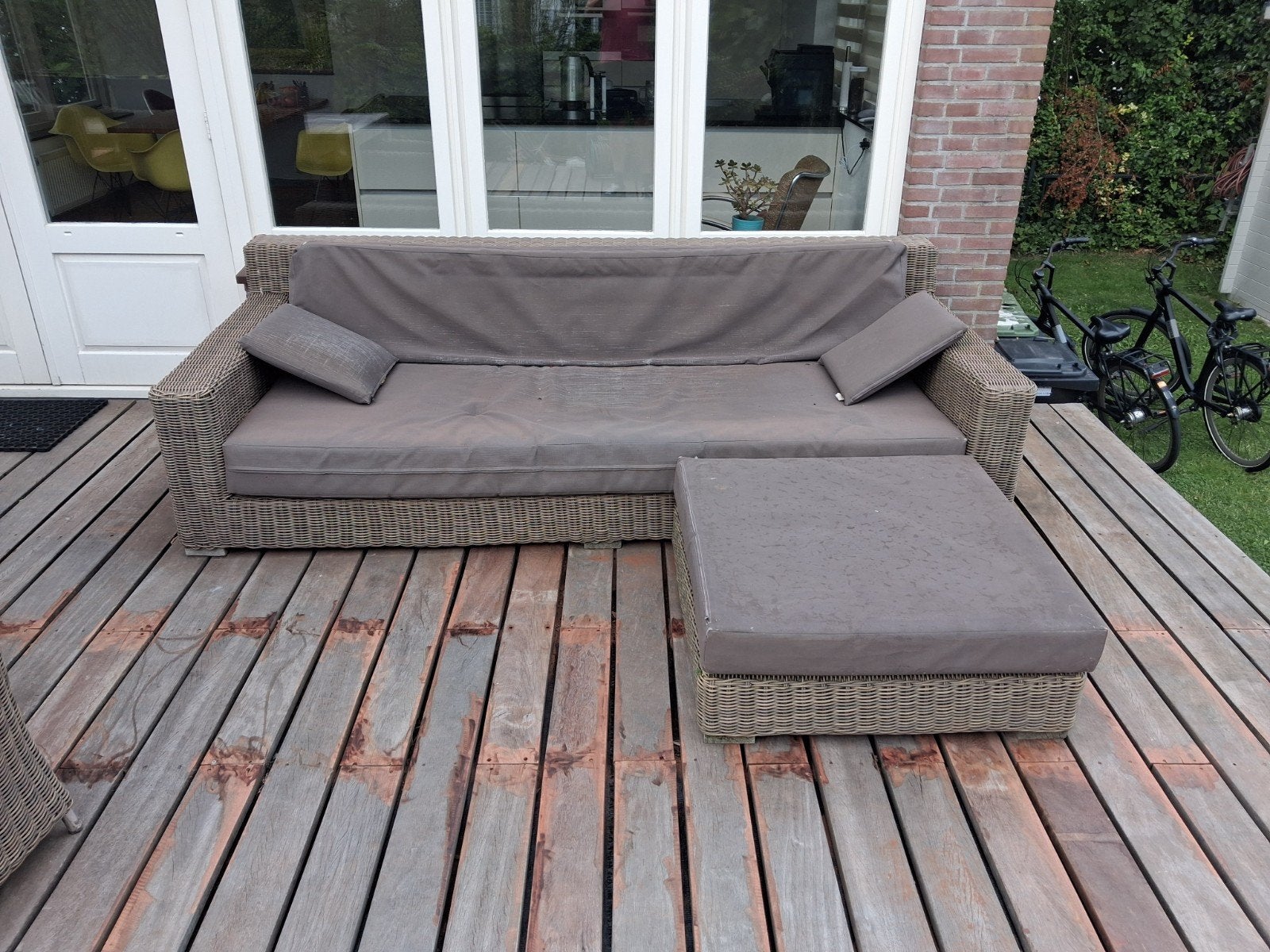 Ruime loungebank 2 modules 260x120, Ophalen of Verzenden, Gebruikt, Stof, Modern, Lounge