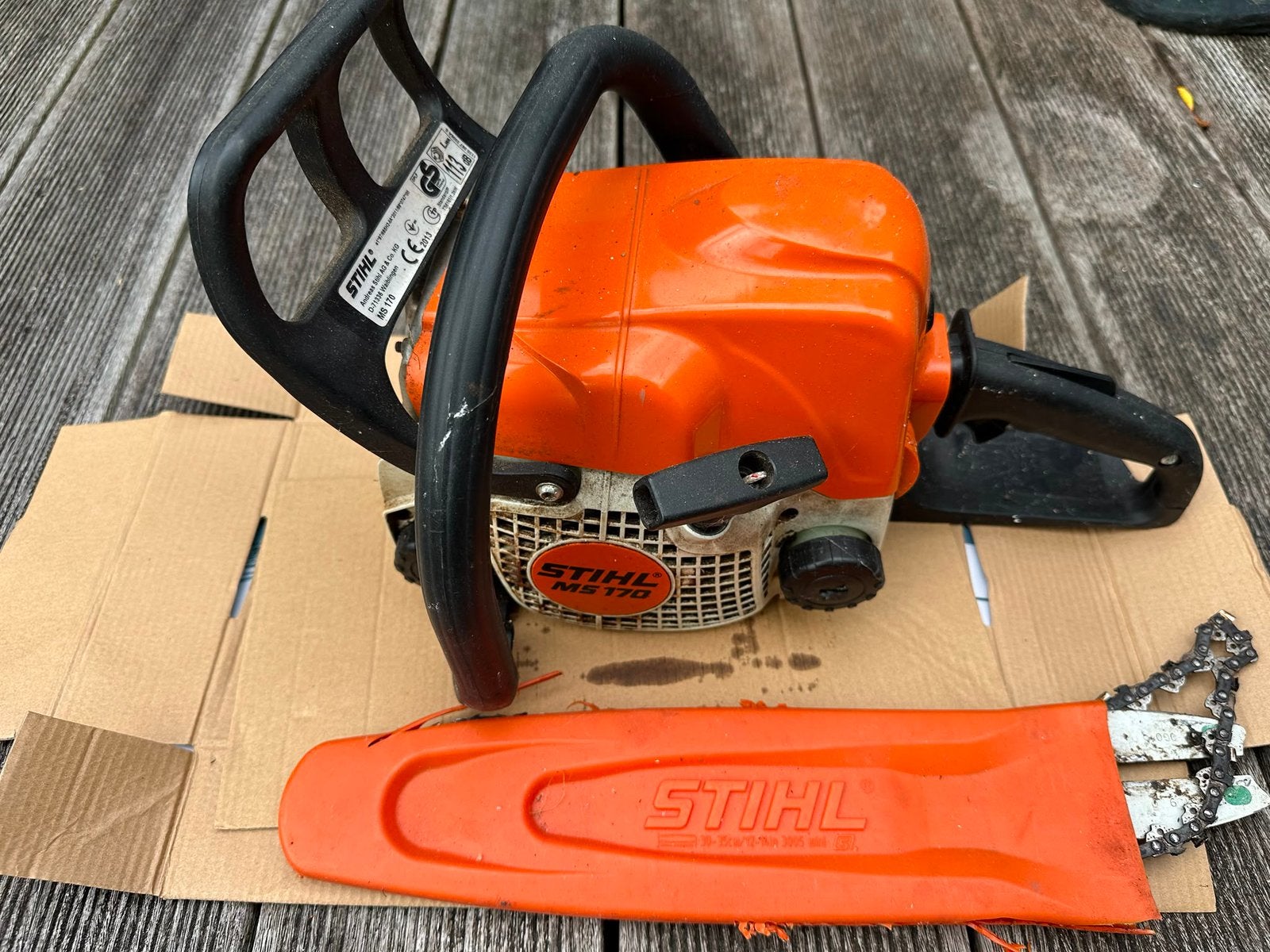 Stihl kettingzaag MS 170, Ophalen, Gebruikt