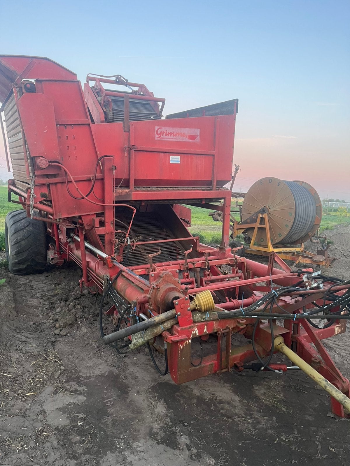 Grimme dn 1500 aardappelrooier, Ophalen, Akkerbouw, Aardappeltechniek