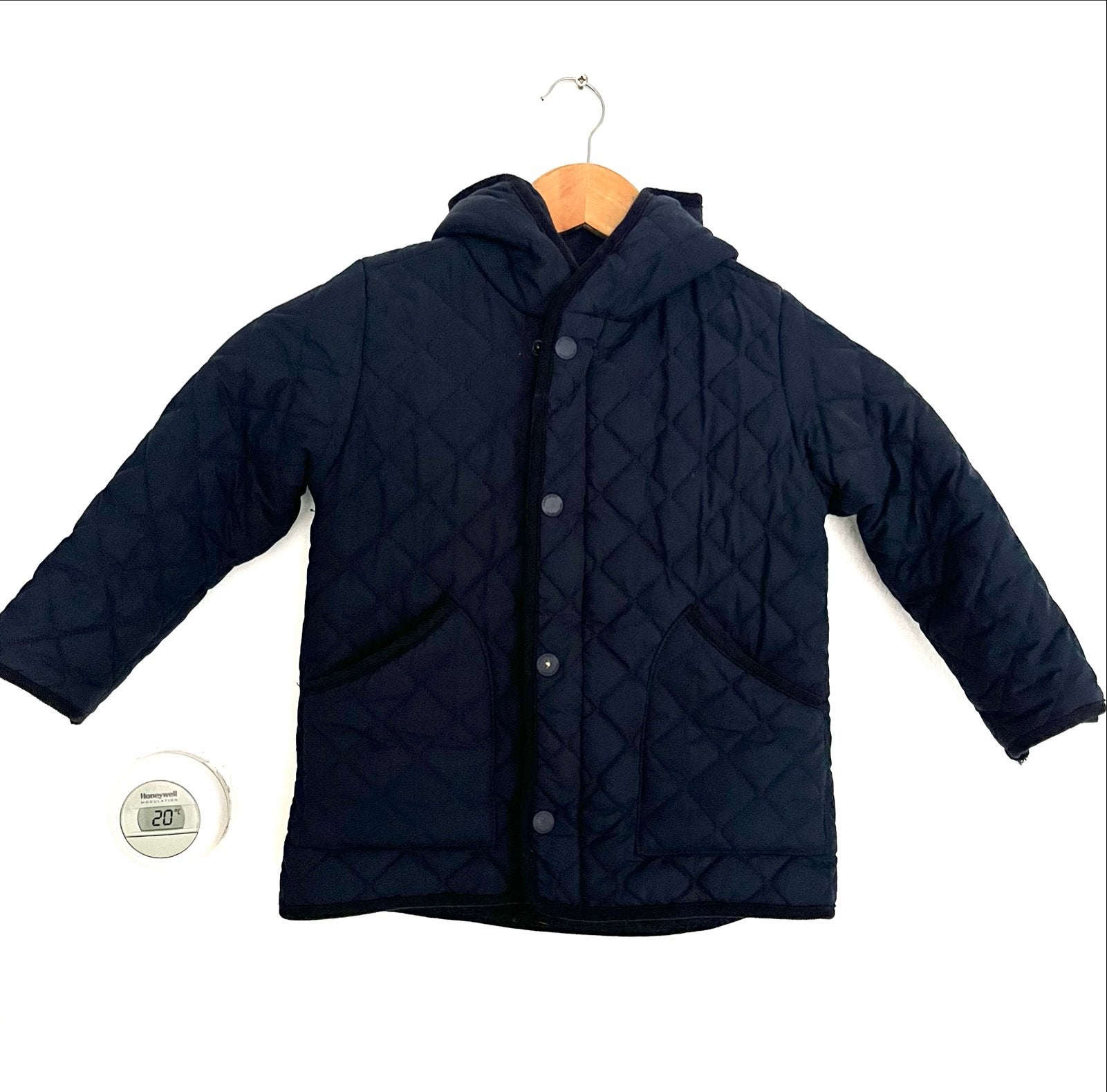Zara Baby jas met capuchon. Donkerblauw. Maat 104, Ophalen of Verzenden, Gebruikt, Jongen of Meisje, Jas