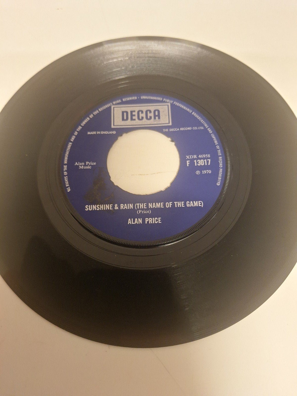Alan Price - Sunshine and Rain ( the name of the game), 1970, Verzenden, 7 inch, Pop