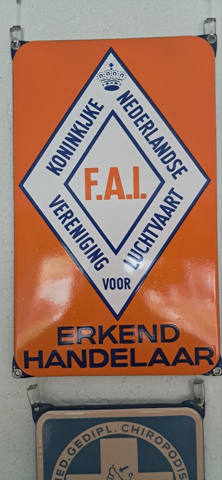 Emaille bord F.A.l., Ophalen of Verzenden, Reclamebord