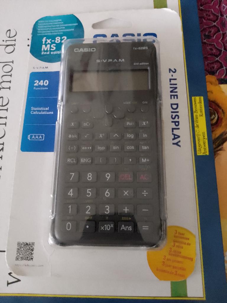 casio rekenmachine nieuw fx- 82-ms 2 line display 2nd editio, Ophalen, Nieuw
