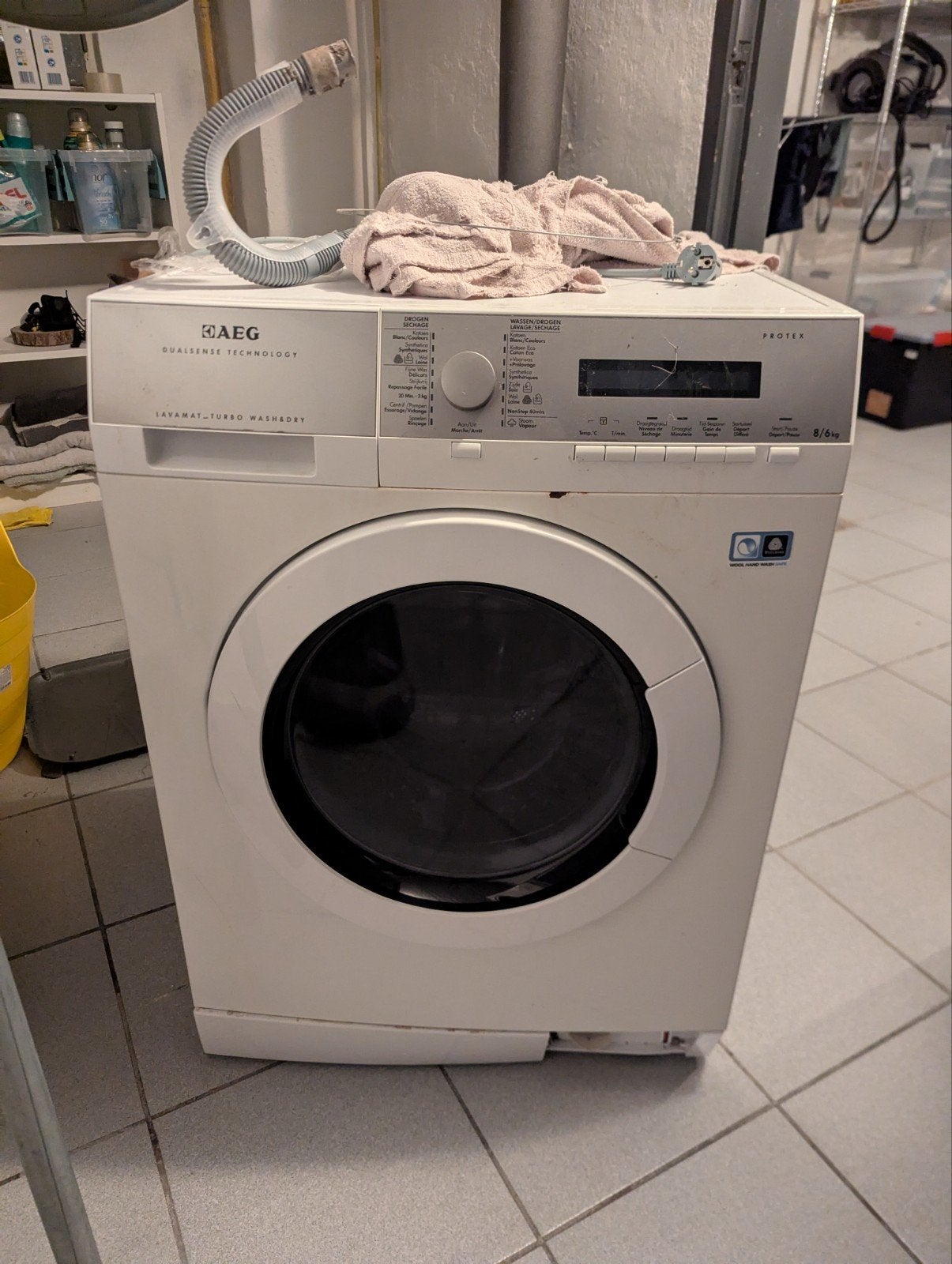 AEG L77685DWD - Kapotte trommel - Was/Droog Combinatie, Ophalen