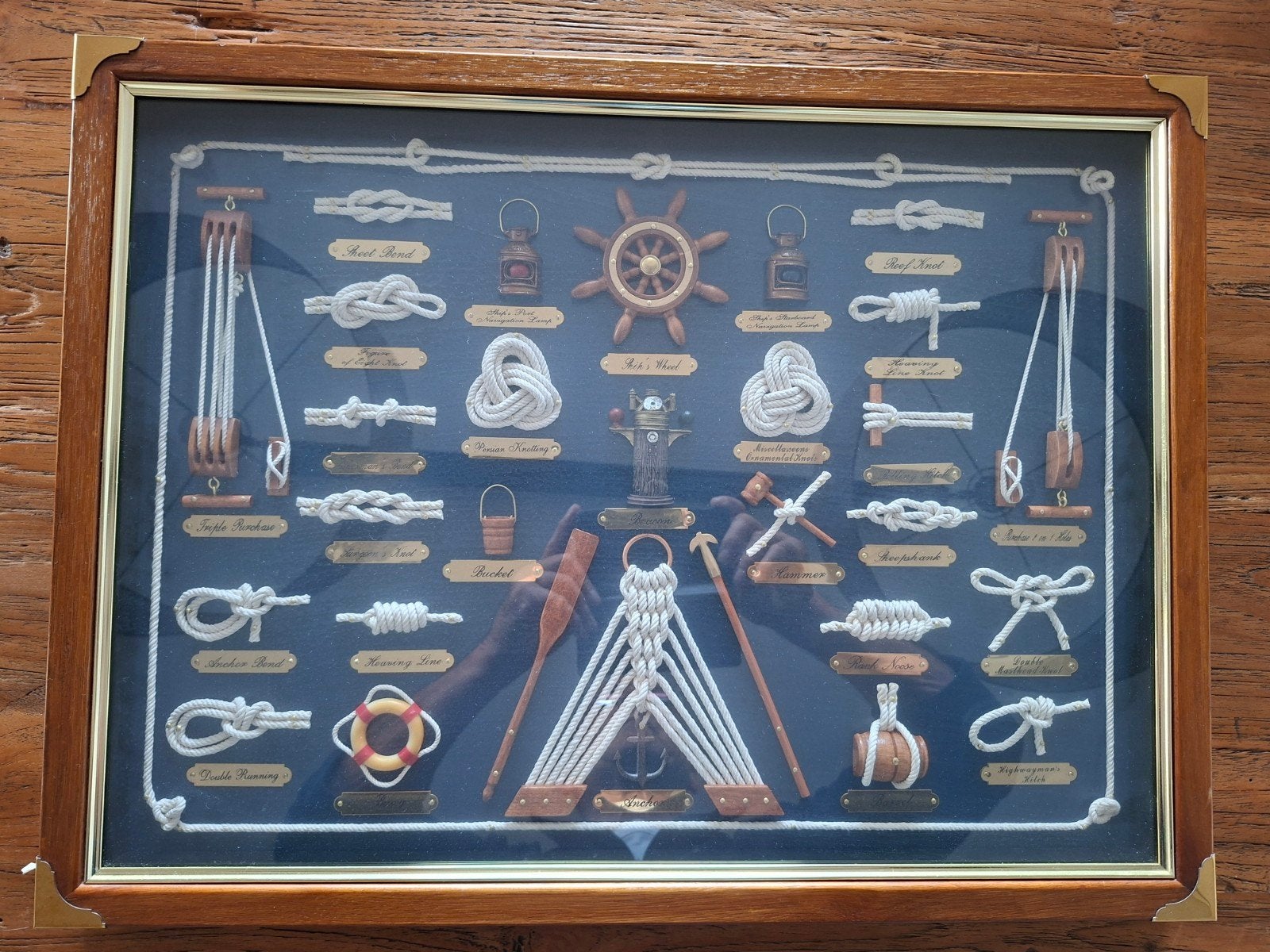 Decoratief Zeemansknopen Bord - Maritieme Decoratie, Verzamelen, Scheepvaart, Ophalen of Verzenden