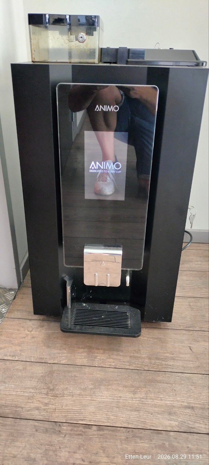 Animo Optibean 2 Touch Koffiebonen Automaat, 10 kopjes of meer, Zo goed als nieuw, Combi, Koffiebonen
