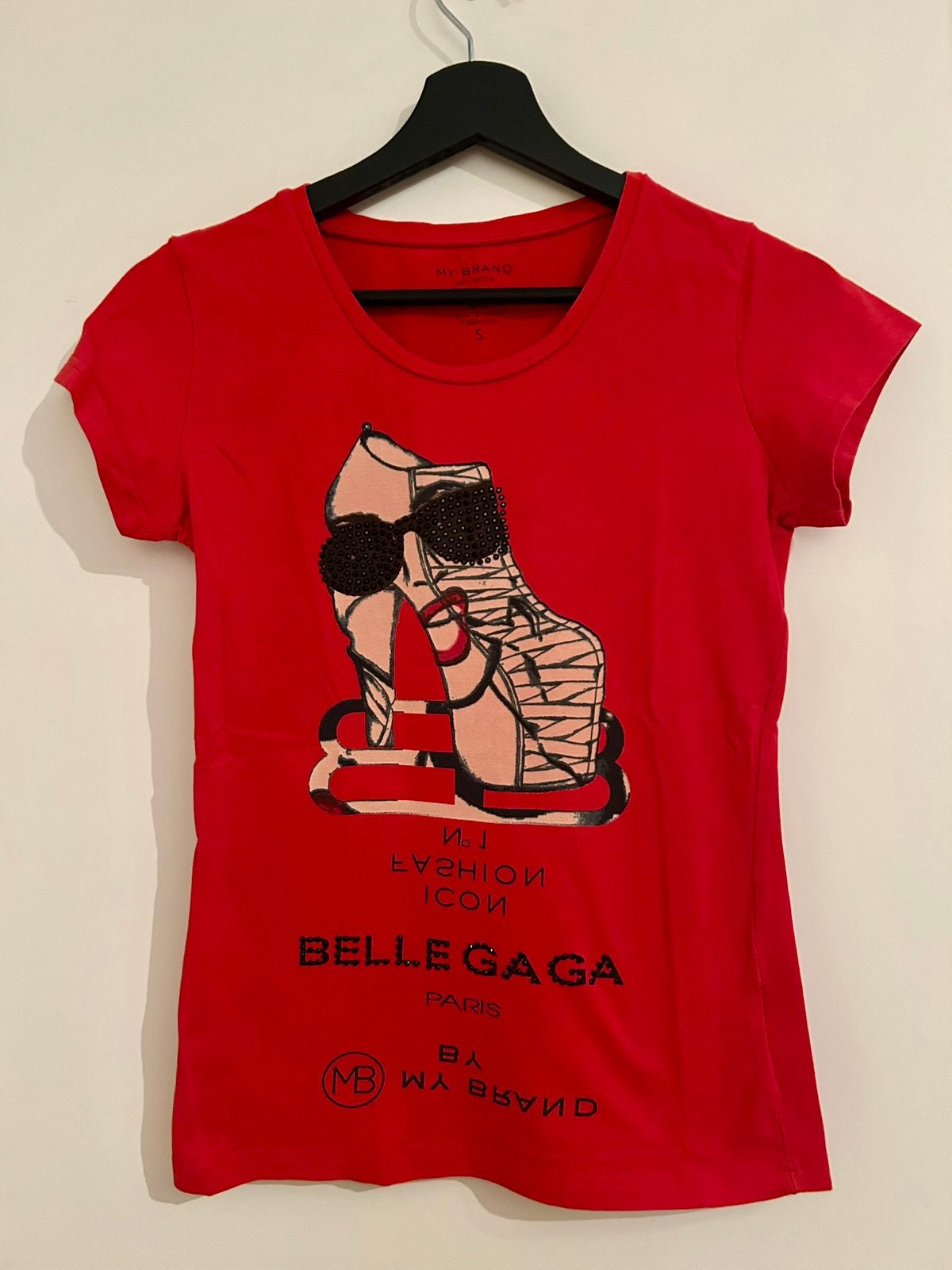 MY BRAND shirt ‘BELLE GAGA PARIS’, Ophalen of Verzenden, Zo goed als nieuw, Korte mouw, Maat 36 (S)