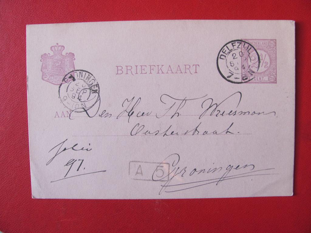 Delfzijl 1894, Ophalen of Verzenden, Briefkaart