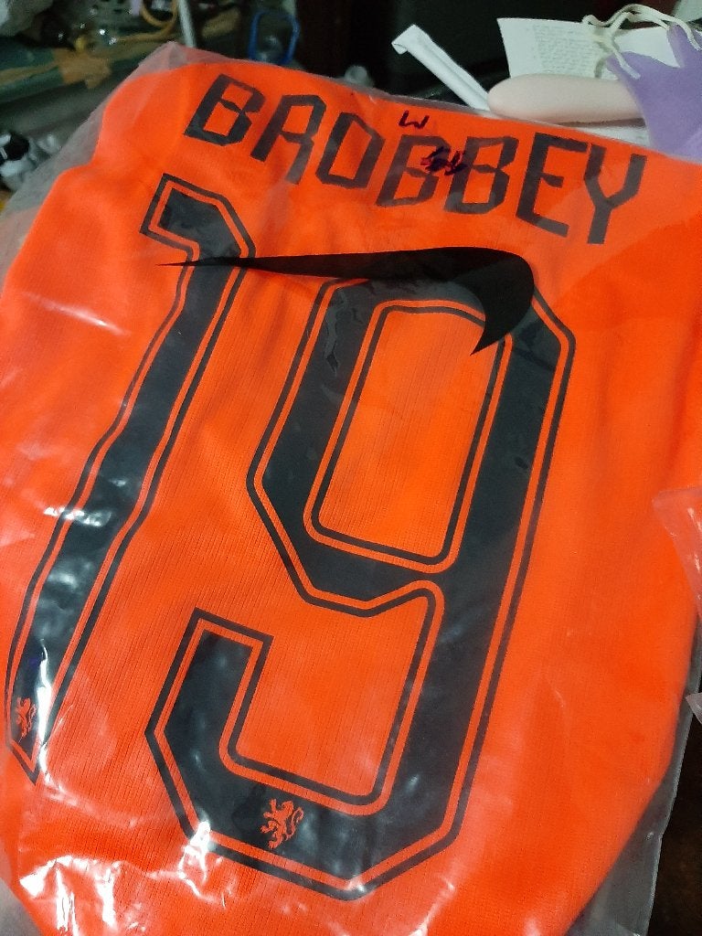Voetbal brobbey shirt maat m nederland, Maat M, Verzenden, Nieuw, Shirt