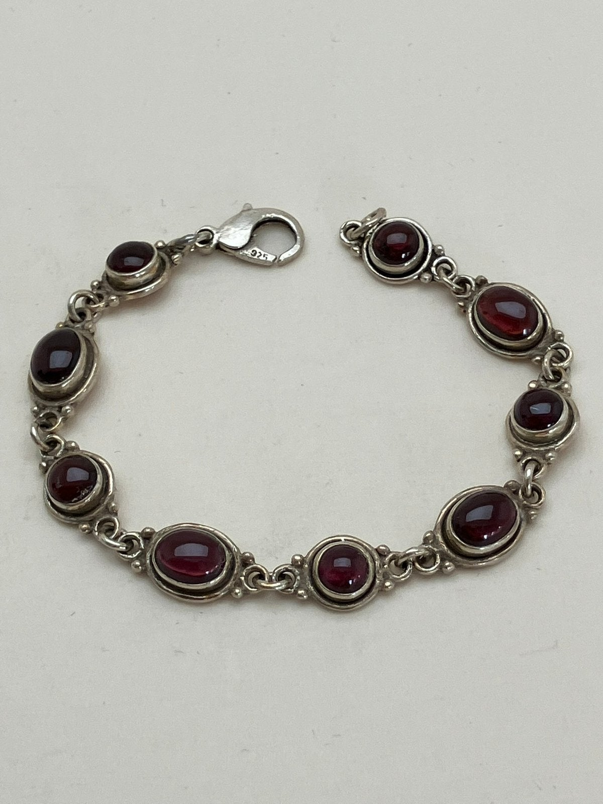 Zilveren armband met amethist, Sieraden, Tassen en Uiterlijk, Armbanden, Ophalen of Verzenden, Zo goed als nieuw, Zilver