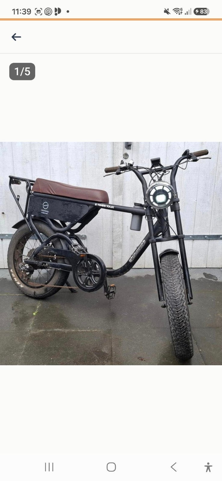 Grünberg E Times Tour E-bike Fatbike, Gebruikt, Minder dan 47 cm, 30 tot 50 km per accu, Ophalen