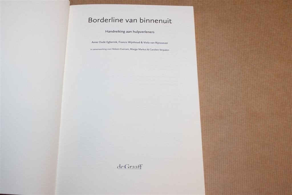 Borderline van Binnenuit — Handreiking Aan Hulpverleners, Boeken, Ophalen of Verzenden, Zo goed als nieuw
