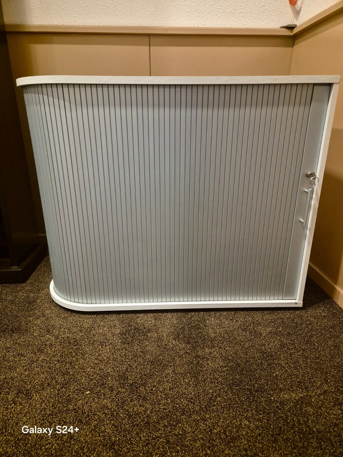 Archiefkast met roldeur en slot - Wit/Grijs, Ophalen, Overige materialen, Gebruikt, Modern kantoor