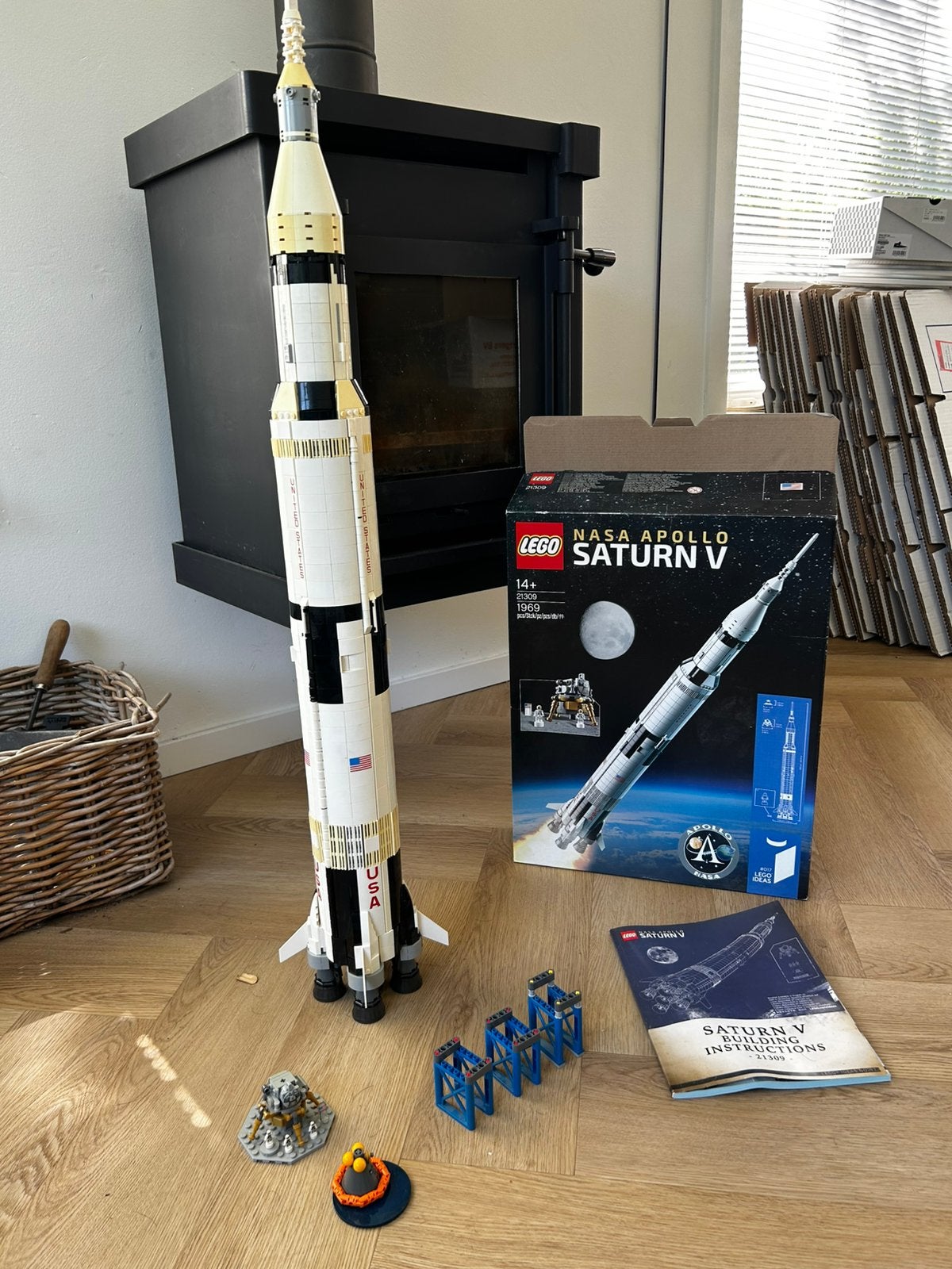 Lego ideas 21309 nasa apollo saturn v, Gebruikt, Lego, Ophalen of Verzenden, Ideas