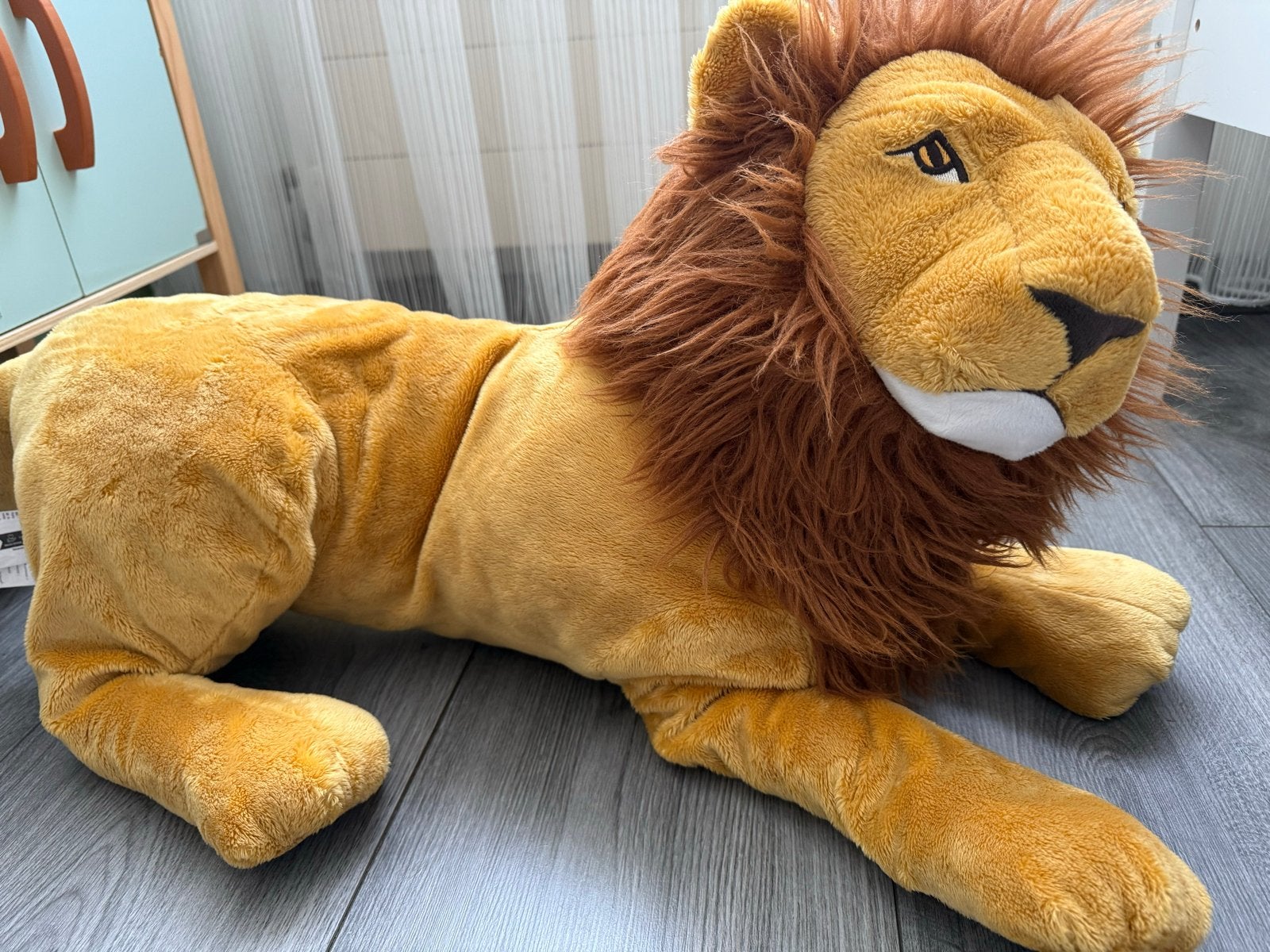 Grote zachte leeuw knuffel van IKEA, IKEA, Ophalen of Verzenden, Zo goed als nieuw, Middelgroot (20 tot 80 cm)