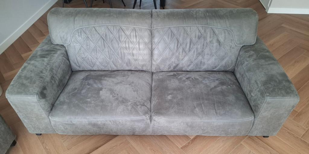 2 zits en een 2,5zits mirco lederen banken te koop., Huis en Inrichting, Ophalen, Zo goed als nieuw, 75 tot 100 cm