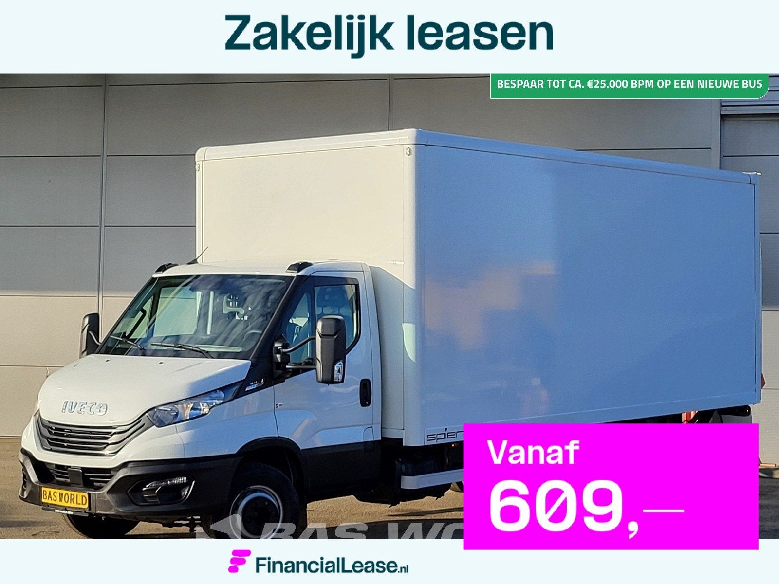 Iveco Daily 72C21 3.0L Automaat 210PK Laadklep 1000KG D'Holl, Automaat, Stof, Gebruikt, Euro 6
