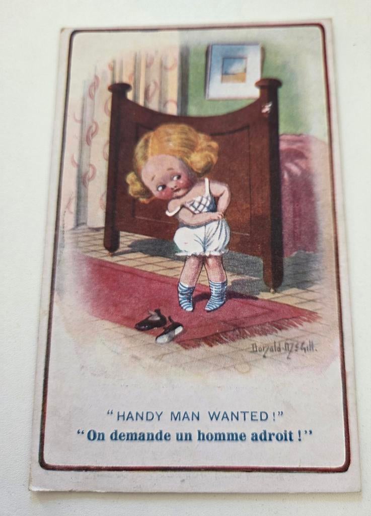 Handy man wanted - meisje met corset zoekt handige man, Verzenden, Voor 1920, Gelopen, Kinderen