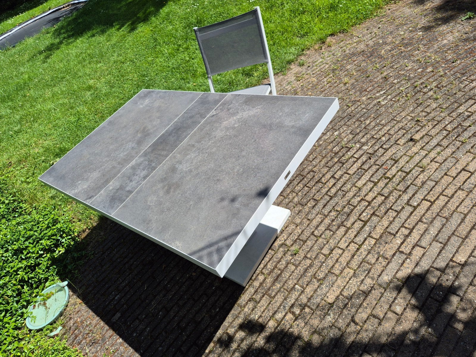 Prachtige tuintafel + 6 bijbehorende tuinstoelen, zgan, Ophalen, Zo goed als nieuw, Rechthoekig, Aluminium