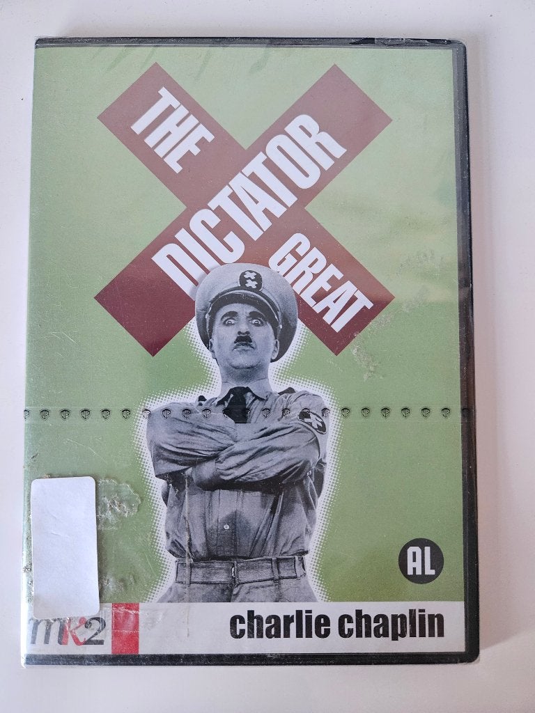 The Great Dictator Charlie Chaplin Verzegeld NL versie, Inclusief doosje, Drama, Ophalen of Verzenden, 1940 tot 1960