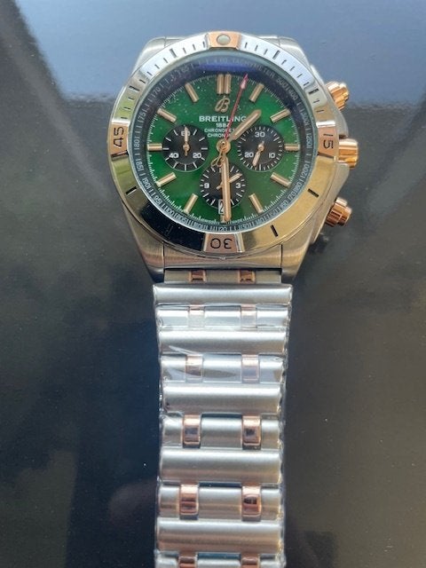 breitling chronomat nieuw met nieuw type band, Staal, Breitling, Polshorloge, Nieuw