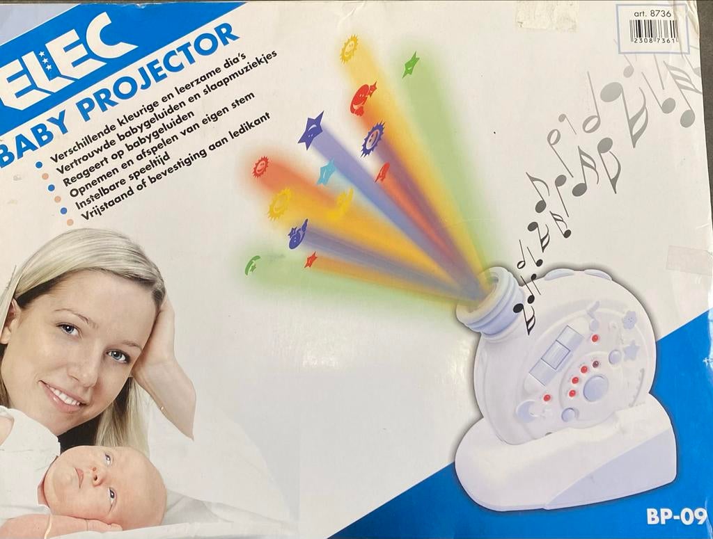 Elec Baby Projector BP-09 met licht en geluid, Ophalen of Verzenden, Zo goed als nieuw
