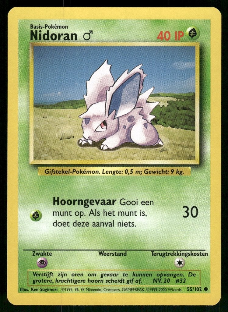 Nidoran  55/102 - Base (NL) (NM), Verzenden, Gebruikt