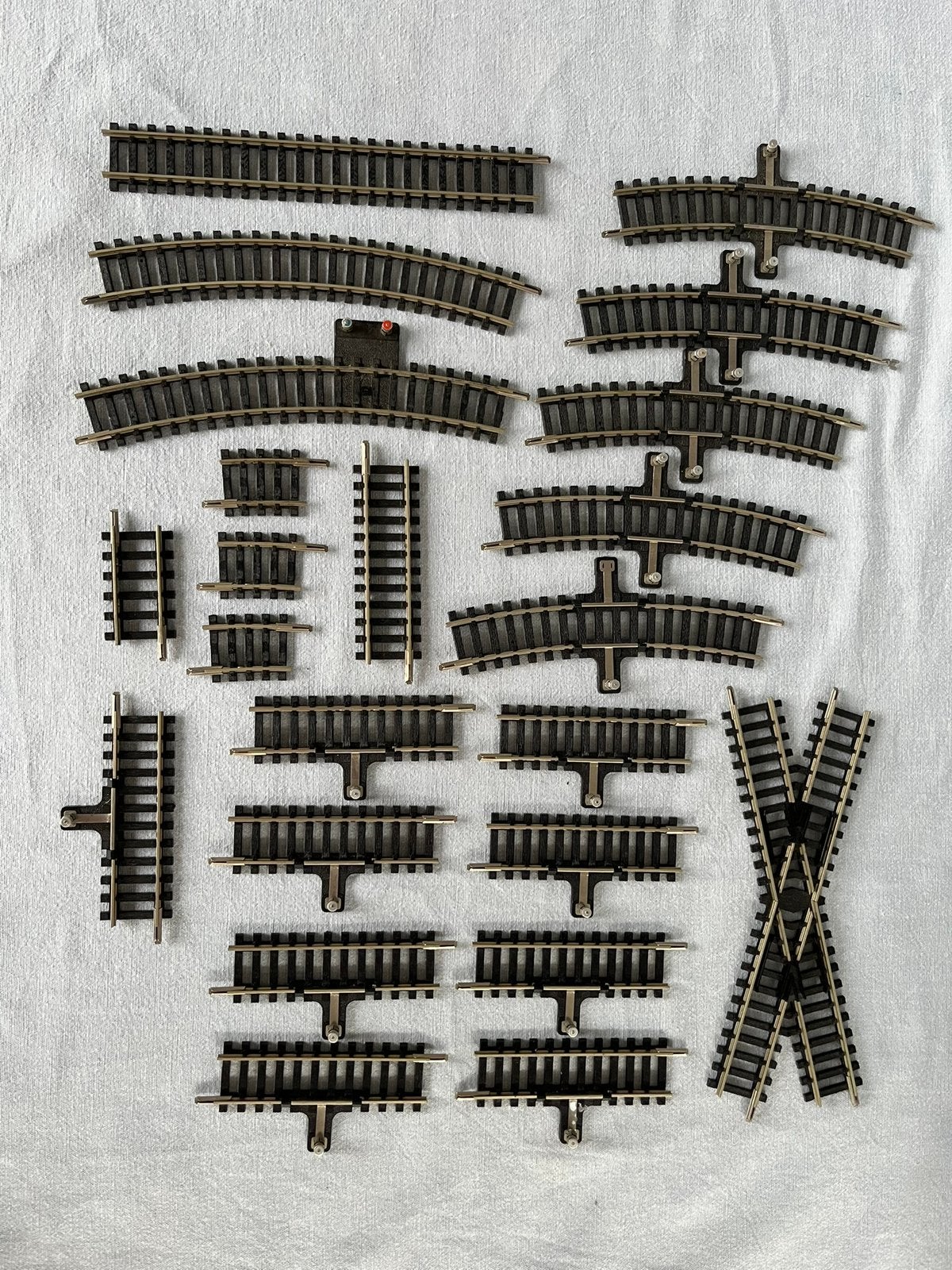 Set Trix rails (aansluit)delen H0, Gebruikt, Gelijkstroom, Trix, Rails