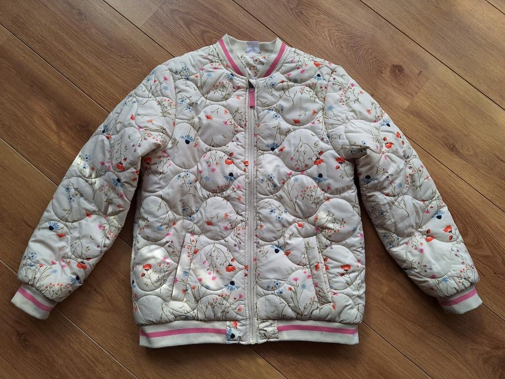 Leuke gewatteerde zomerjas bomberjack jas, Meisje, Ophalen of Verzenden, Zo goed als nieuw, Hema