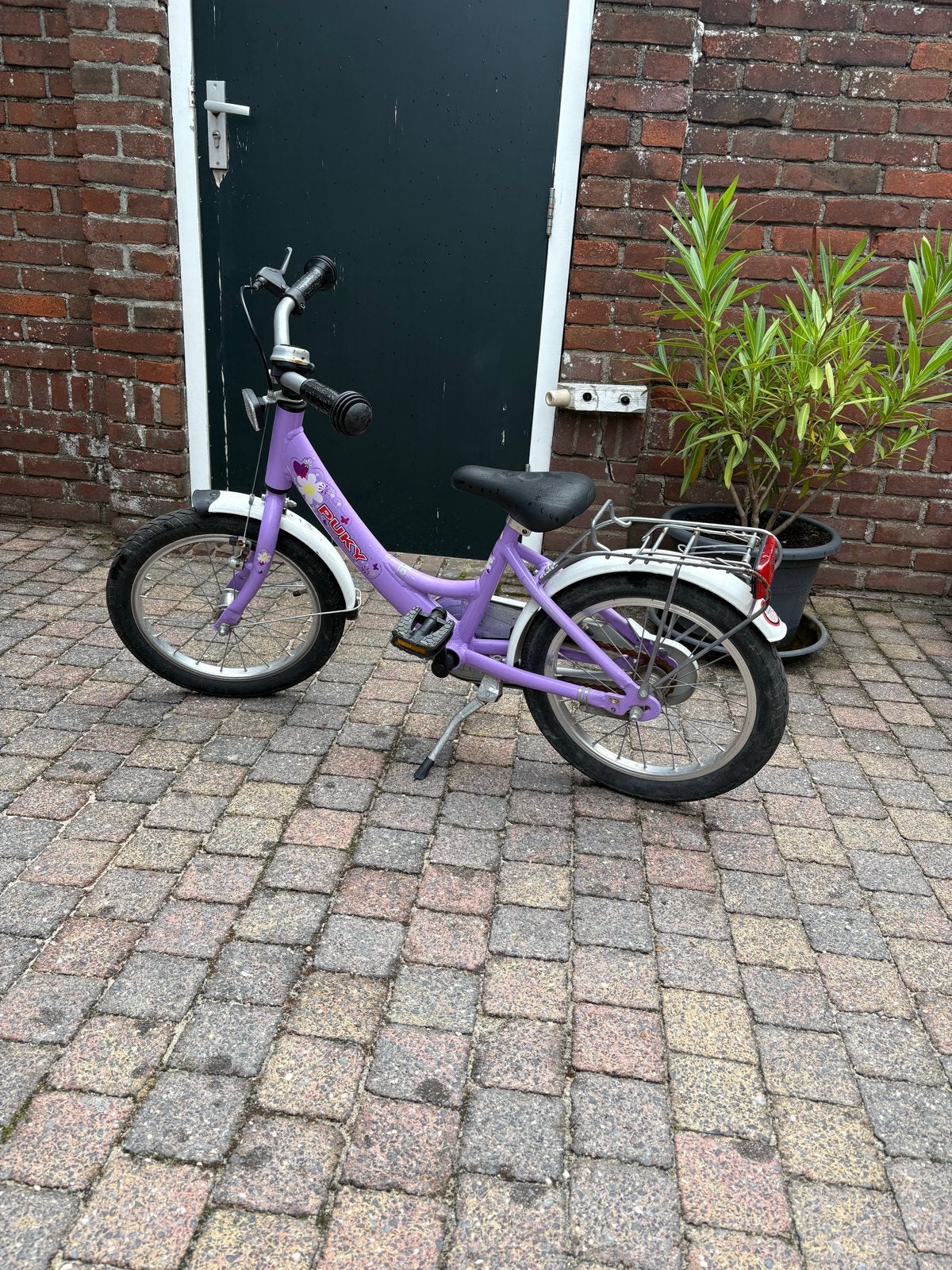 Puky kinderfiets 16 inch - Paars, Ophalen, Gebruikt, Terugtraprem, 16 tot 20 inch
