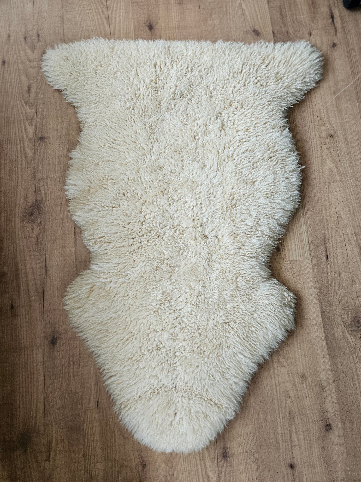 IKEA LUDDE schapenvacht, wit, Ophalen, Gebruikt, 100 tot 150 cm, Wit