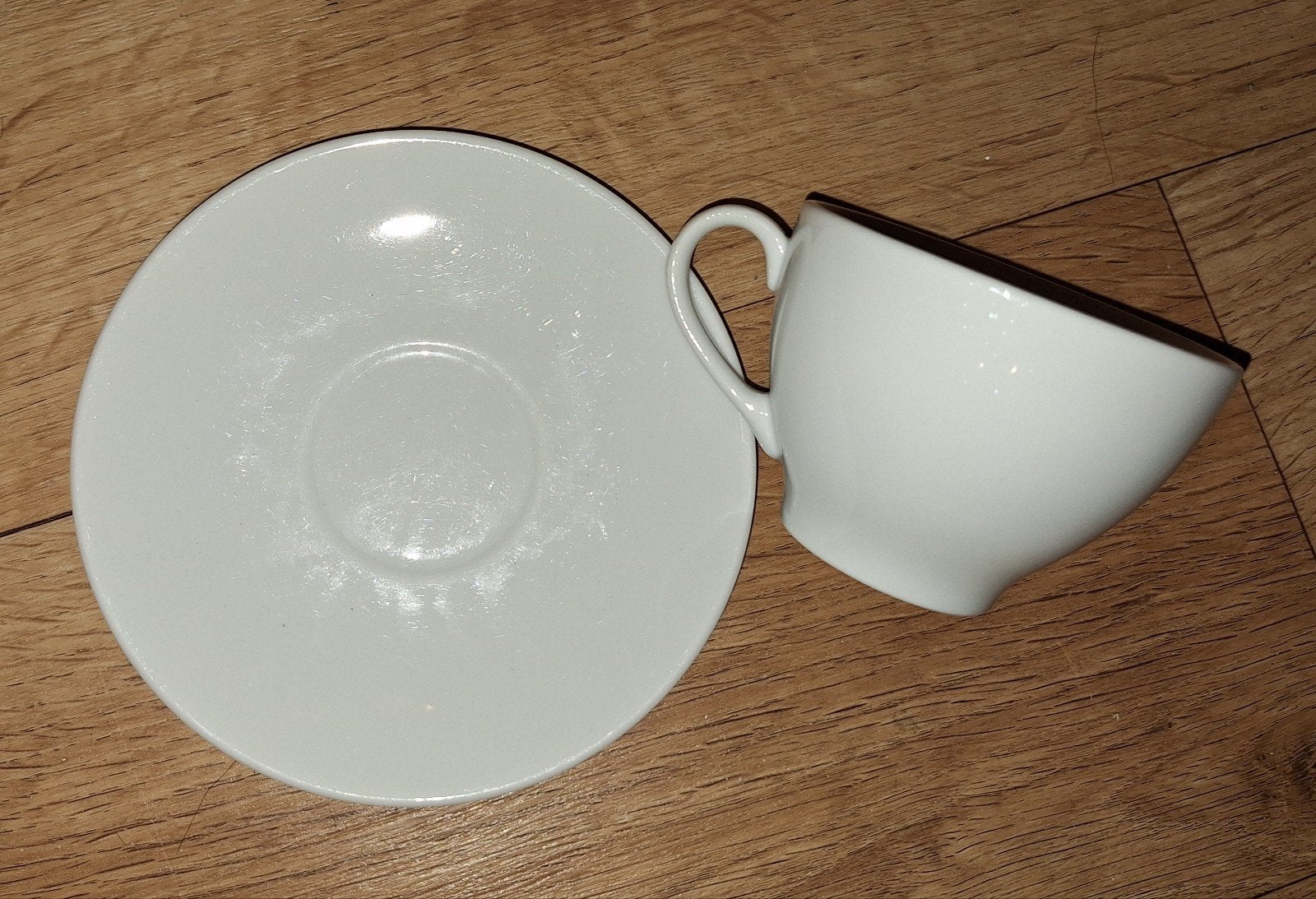 IKEA 365+ Kop en schotel - Wit porselein, IKEA, Ophalen of Verzenden, Zo goed als nieuw, Modern