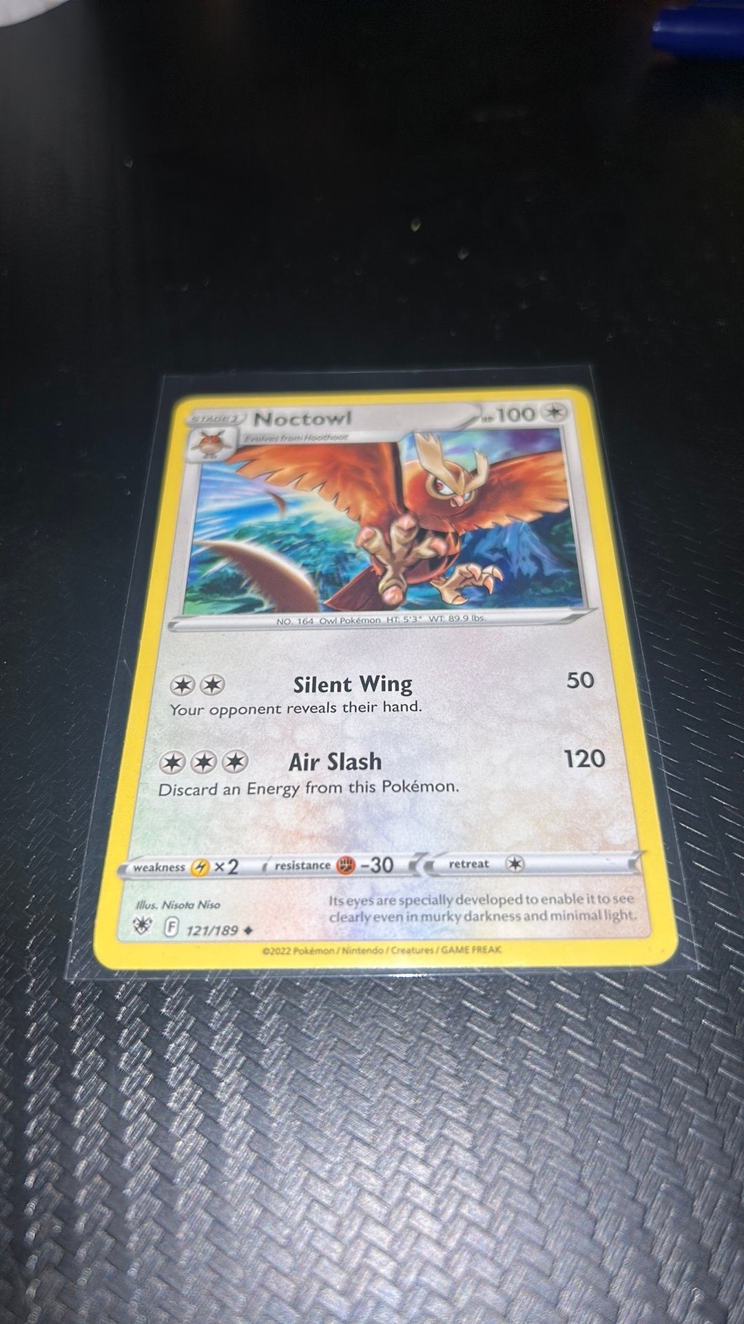 Noctowl pokemon kaart, Ophalen of Verzenden, Zo goed als nieuw